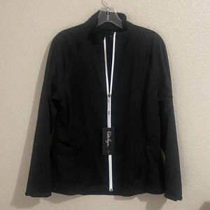 Walter Hagen Golf Jacket Women's Medium Black Rain Waterproof Windbreaker